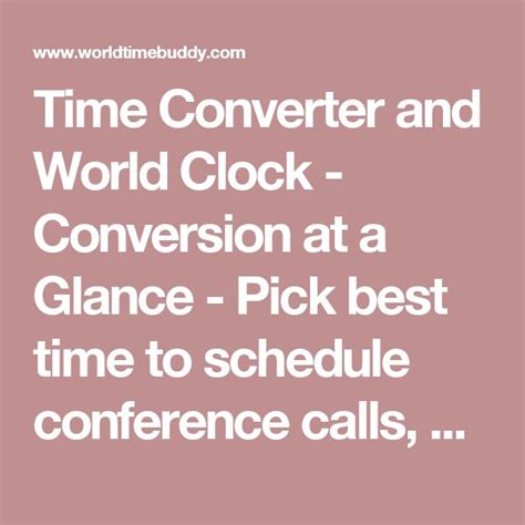 conference call time converter online.